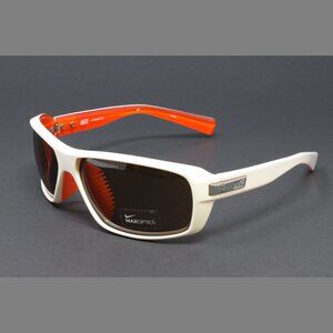Nike Mute EV0642-102 Unisex Sunglasses White Mandarin 63mm Brown Lens NWT